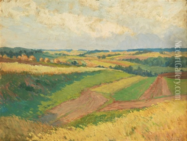 Summer Landscape Oil Painting - Josef Ullmann