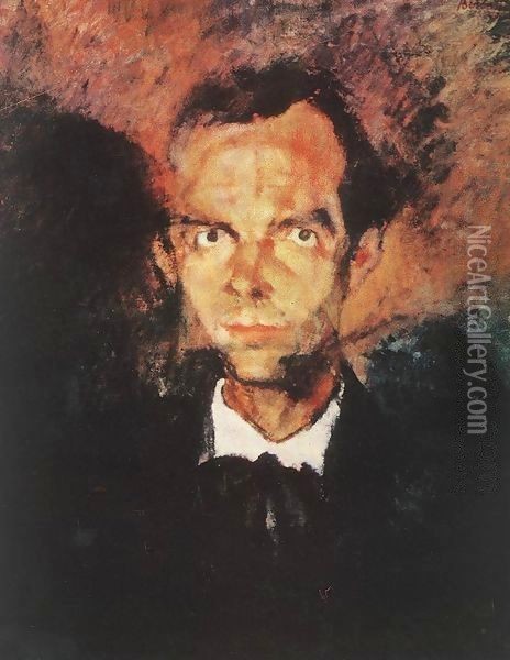 Portrait of Bela Bartok 1913 Oil Painting - Paul Brill