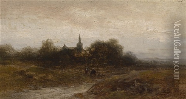 Hollandische Dorfkirche Oil Painting - Remigius Adrianus van Haanen