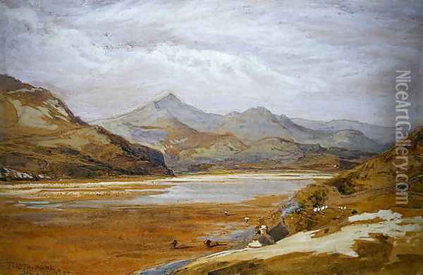 Traeth Mawr Marioneth North Wales Oil Painting - James Holland