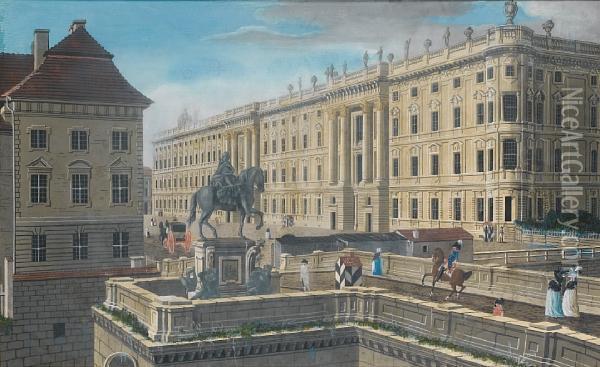 The Royal Place, Berlin Oil Painting - August Niegelssohn