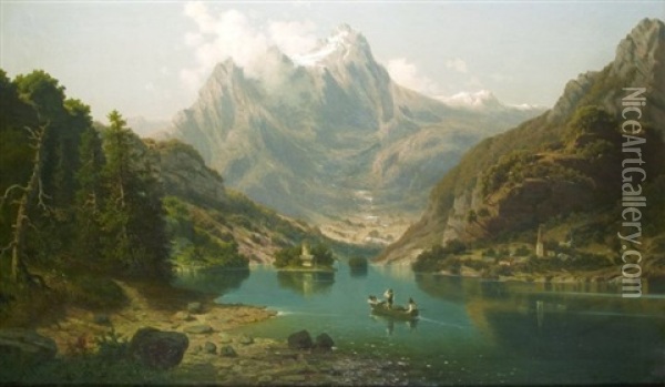 See In Den Alpen Oil Painting - Heinrich Eduard Heyn