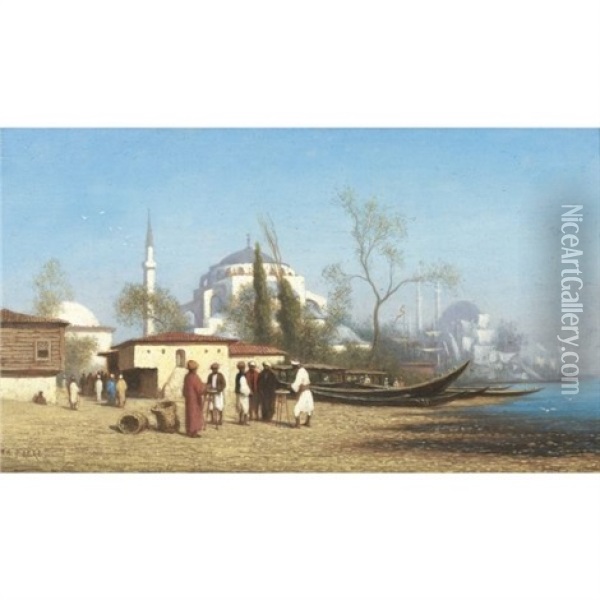 Tophane, Constantinople Oil Painting - Charles Theodore (Frere Bey) Frere