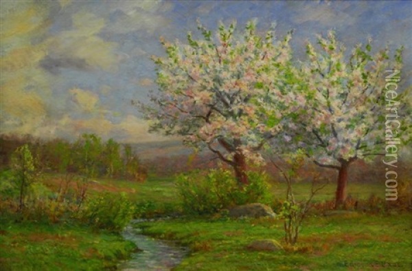 Apple Blossoms Oil Painting - Edmund Elisha Case