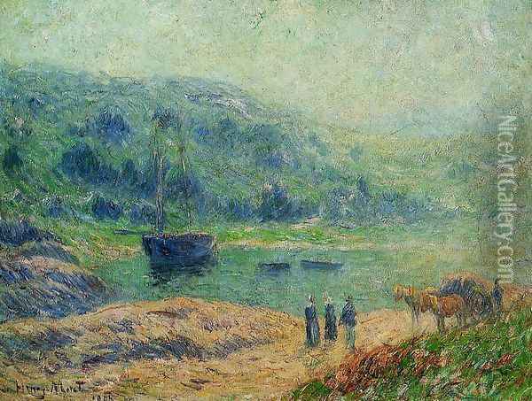 Creek in Brittany Oil Painting - Henri Moret