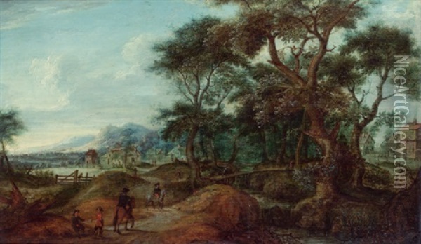 Blick In Eine Landschaft Oil Painting - Mattheus Molanus