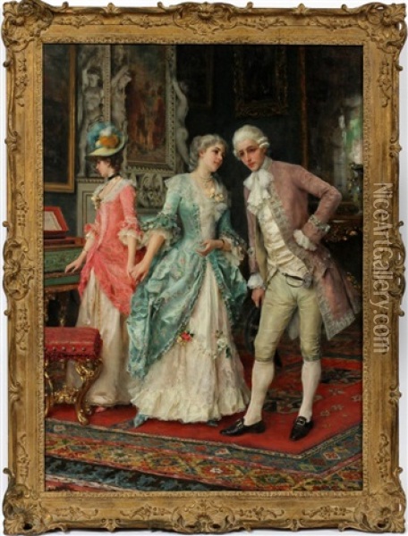 The Suitor Oil Painting - Federico Andreotti