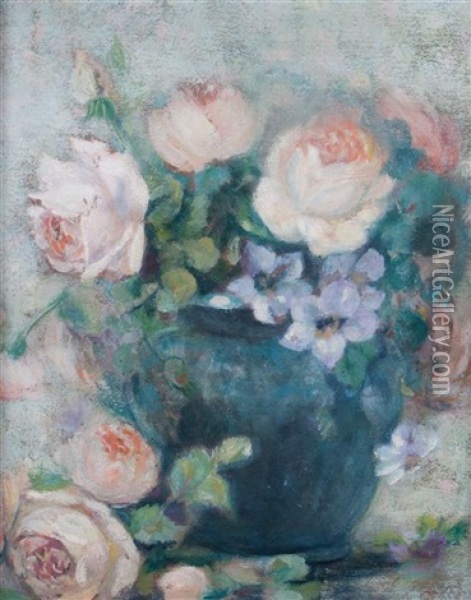 Still-life Of Flowers Oil Painting - Walter Gay