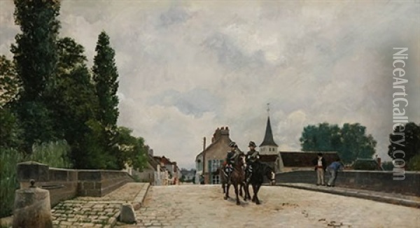 Les Ponts Oil Painting - Stanislas Lepine