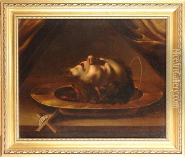 Tete De St-jean-baptiste Oil Painting - Carlo Dolci