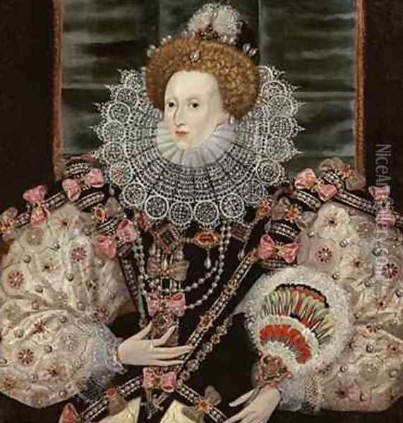 Portrait of Queen Elizabeth I The Armada Portrait Oil Painting - George Gower