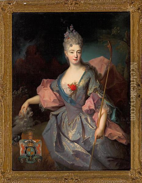 Retrato De Lady Mary Josephinedrummond, Condesa De Castelblanco Oil Painting - Federigo De Madrazo Y Kuntz