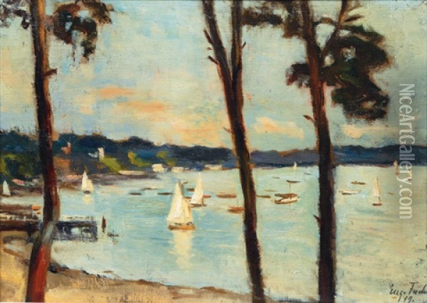 Sailing Boats On The Wannsee Oil Painting - Eugenie Fuchs