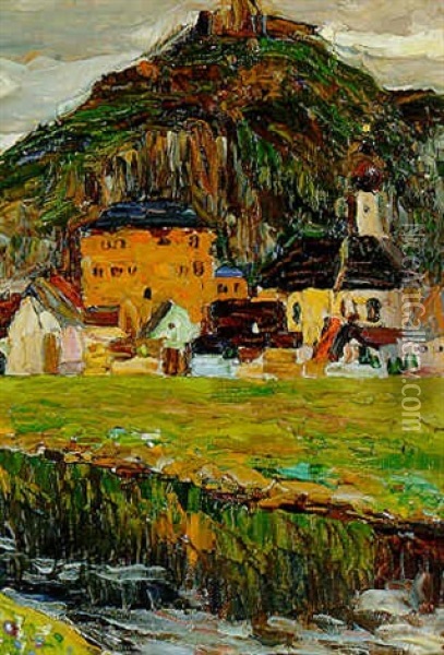 Kallmunz Mit Burg Oil Painting - Wassily Kandinsky