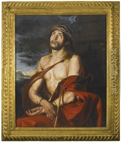 Ecce Homo Oil Painting - Juan Martin Cabezalero