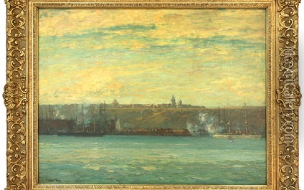 View Of Quebec From The St. Lawrence River Oil Painting - Henry Ward Ranger