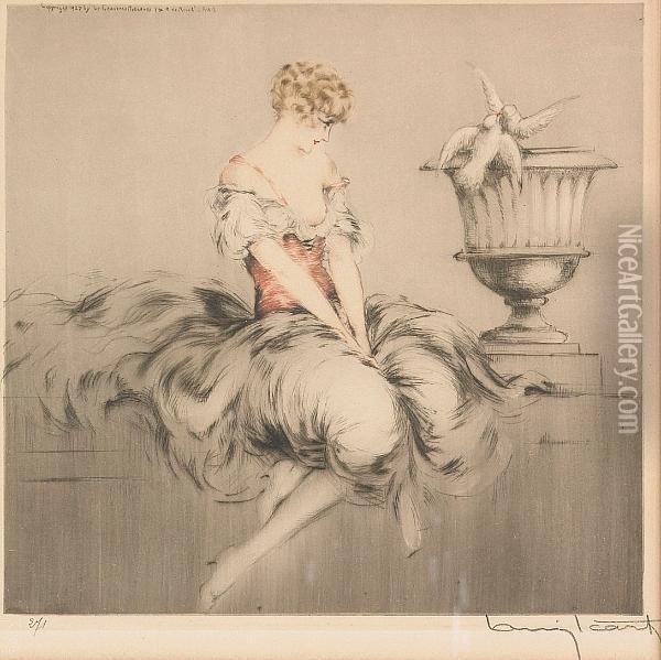 Lesson Of Love Oil Painting - Louis Icart