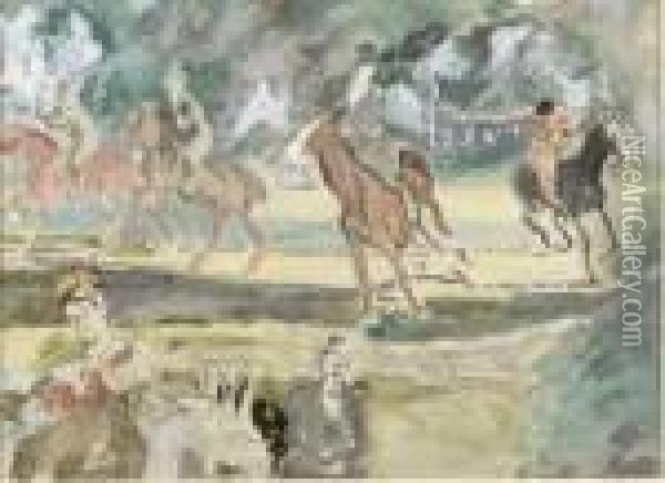 Joueurs De Polo A Bagatelle Oil Painting - Max Jacob