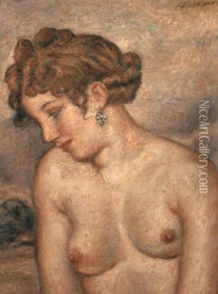 A Young Beauty Oil Painting - Abel Faivre