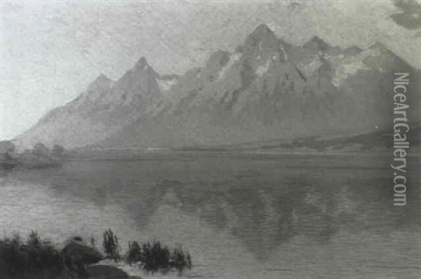 Teton Range Oil Painting - Charles Partridge Adams