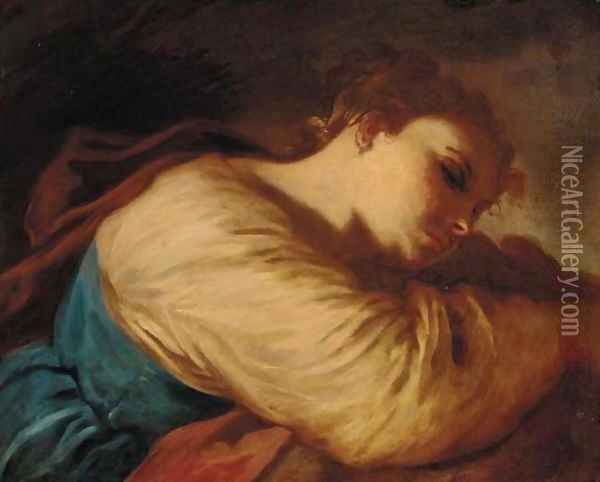 A sleeping girl Oil Painting - Lombard School