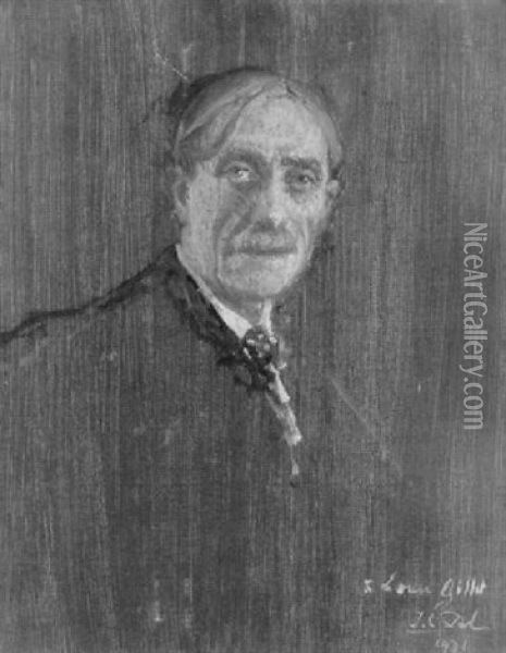 Portrait De Paul Valery Oil Painting - Jacques-Emile Blanche