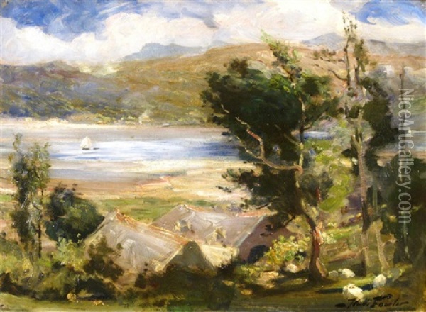 View Of Conwy Estuary Oil Painting - Robert Fowler