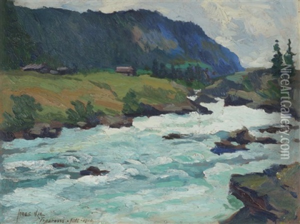 Fagerasen, Juli 1910 Oil Painting - Jonas Lie