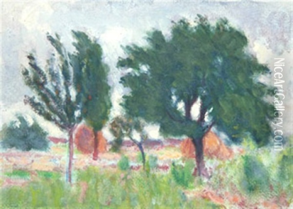 Les Arbres Verts Oil Painting - Roderic O'Conor