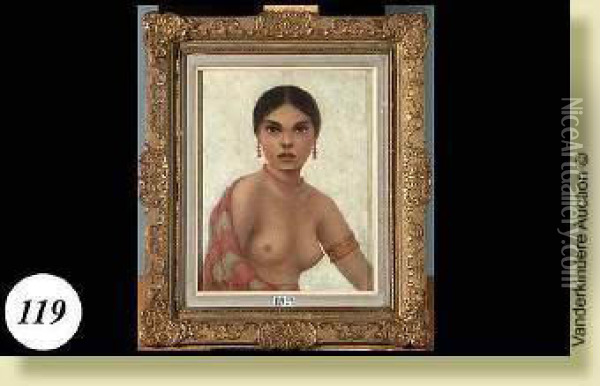 Femme Indienne Oil Painting - Guillaume Van Strydonck