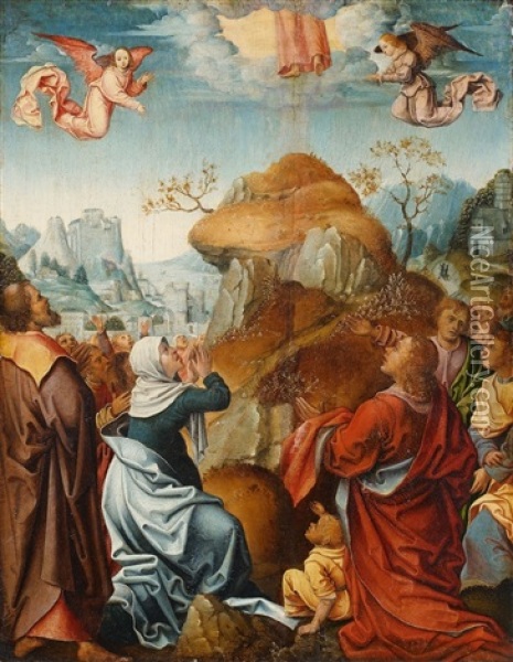 Himmelfahrt Christi Oil Painting - Bartholomaeus Bruyn the Elder