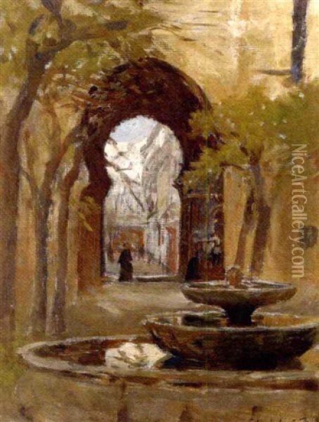 Moroccan Arch Oil Painting - Stanhope Forbes