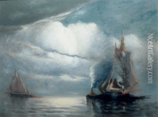 Inward Bound, Bay Of Fundy Oil Painting - John A. Hammond