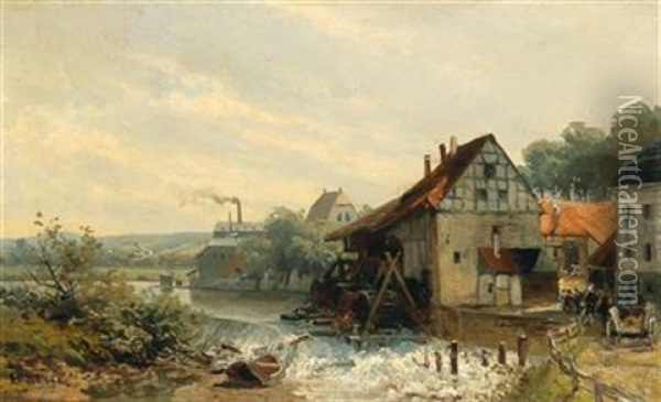 Broicher Muhlen Oil Painting - Heinrich Deiters