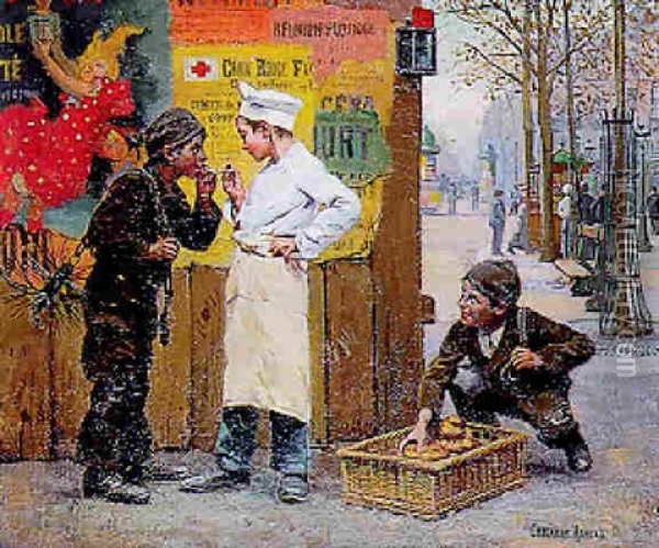 Les Complices Oil Painting - Paul-Charles Chocarne-Moreau