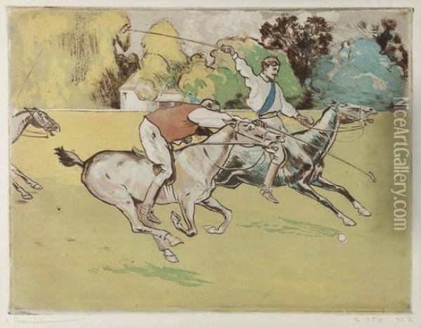 Le Polo Oil Painting - Pierre Georges Jeanniot
