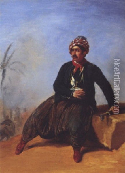 Soldat Grec De L'independance Oil Painting - Robert Leopold Leprince