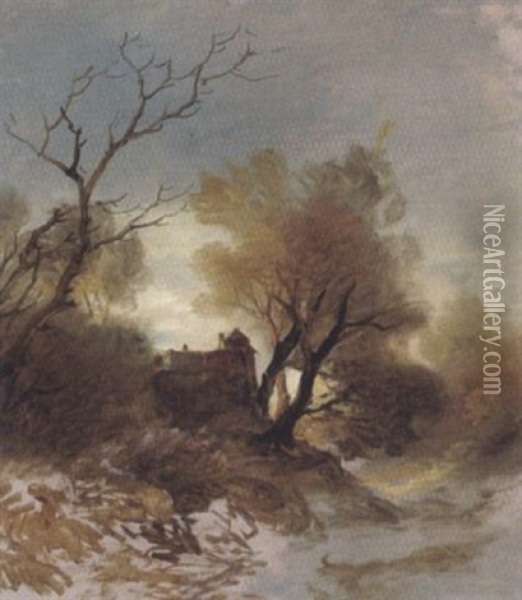 Morgendammerung Oil Painting - Remigius Adrianus van Haanen