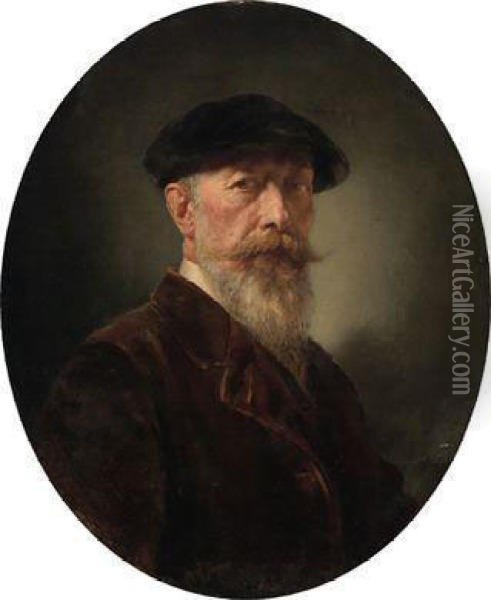 Selbstportrat Des Kunstlers Oil Painting - Rudolf Kuppelmayr