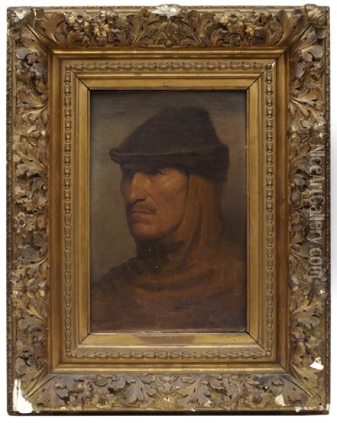 Portratt Av En Man I Huvudbonad Oil Painting - Karl Theodor von Piloty