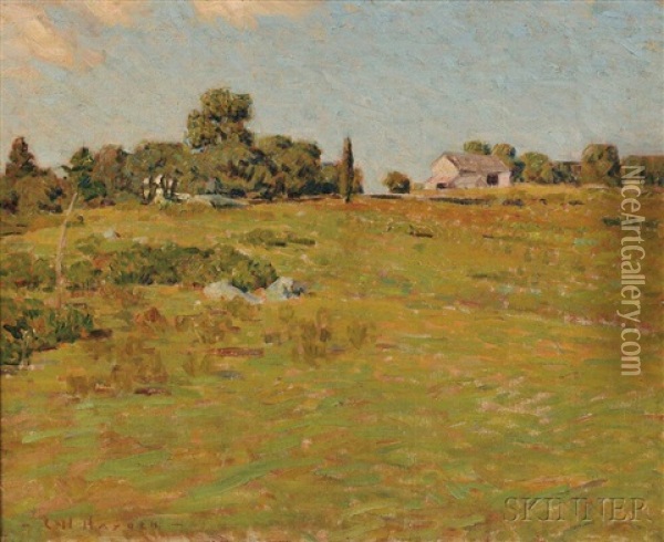 Spring Landscape With Farm Oil Painting - Charles Henry Hayden