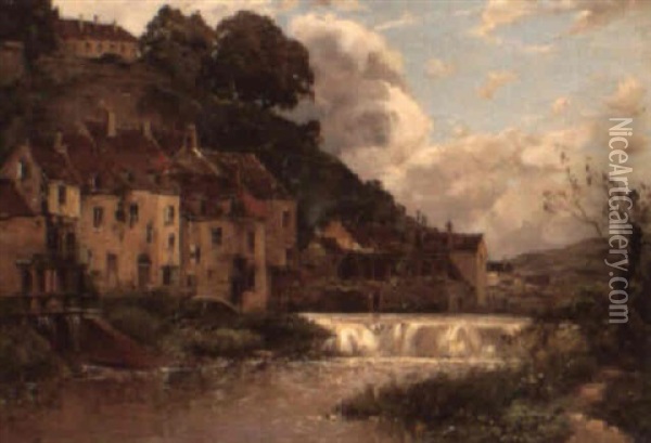 A Watermill Oil Painting - Maurice Levis