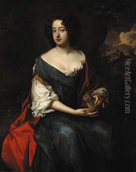 Portrait Of Elizabeth, Lady Felton Oil Painting - Sir Godfrey Kneller