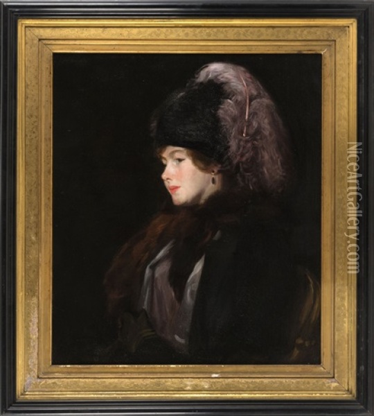 Portrait Of A Society Lady Oil Painting - Maurice Molarsky