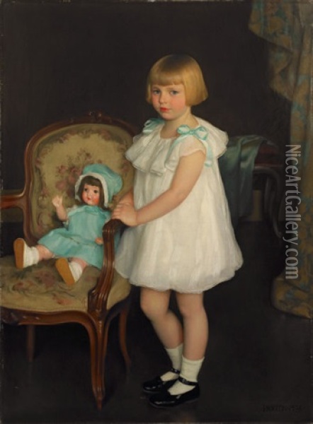 Portrait Of Eleanor Anne Schrafft Oil Painting - William McGregor Paxton