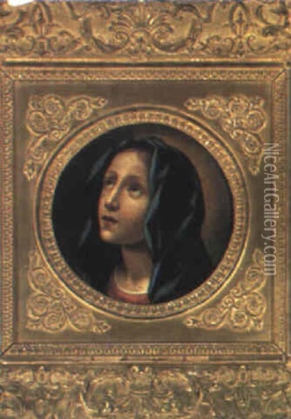 Head Of The Virgin Mary Oil Painting - Carlo Dolci