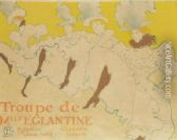 La Troupe De Mademoiselle Eglantine Oil Painting - Henri De Toulouse-Lautrec