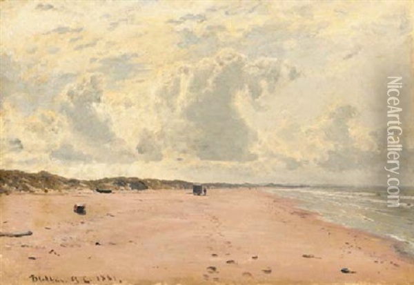 Blokhus Beach Oil Painting - Godfred Christensen
