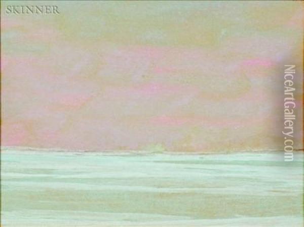 Calm Seas At Sunrise Oil Painting - Hermann Dudley Murphy