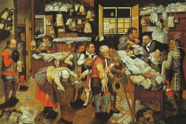The Payment Of Tithes Oil Painting - Pieter Brueghel III
